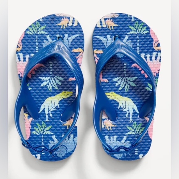 🌻Dinosaur Flip Flops - Toddler Boy - Picture 1 of 2